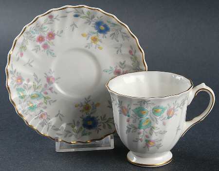 Pastoral Footed Demitasse Cup & Saucer Set