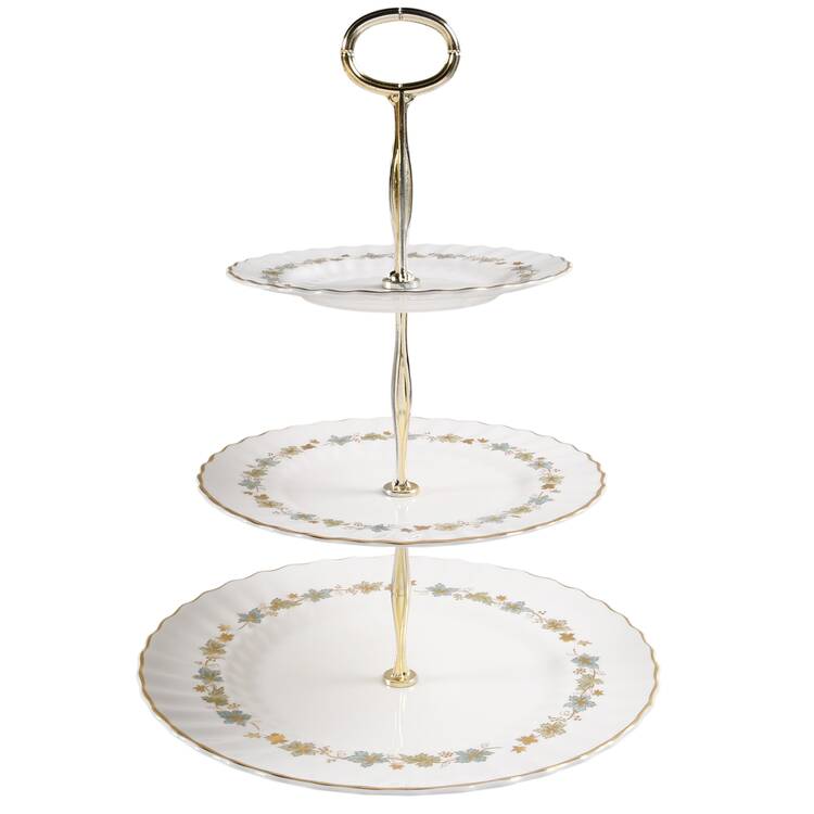 Piedmont 13 7/8"-14 1/4" 3-Tiered Serving Tray(DP,SP,BB) HC