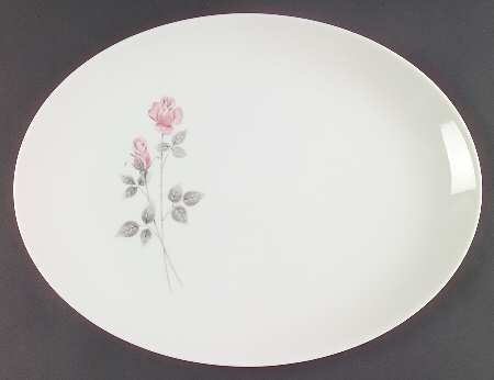 Pillar Rose 16" Oval Serving Platter
