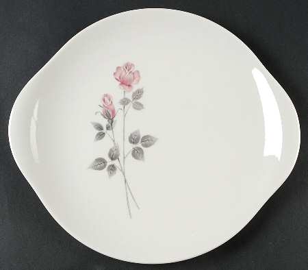 Pillar Rose Handled Cake Plate