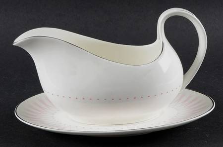 Pink Radiance Gravy Boat & Underplate