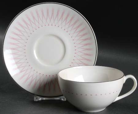 Pink Radiance Flat Cup & Saucer Set