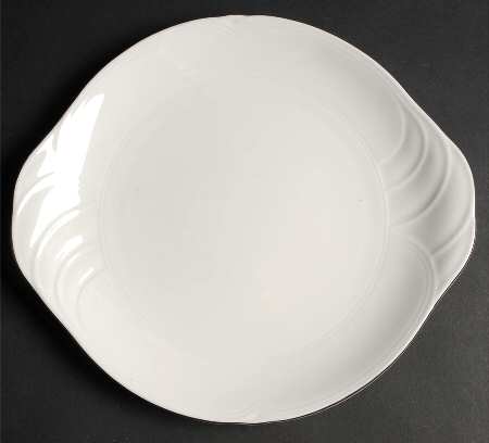 Platino Handled Cake Plate