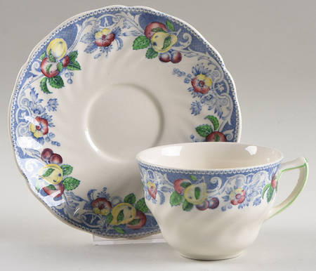 Pomeroy Blue, Multicolor Oversized Cup & Saucer Set