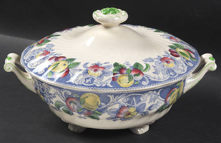 Pomeroy Blue, Multicolor Round Covered Vegetable
