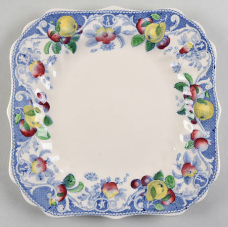 Pomeroy Blue, Multicolor Square Luncheon Plate