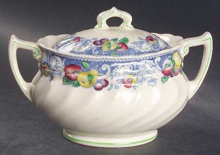 Pomeroy Blue, Multicolor Sugar Bowl & Lid