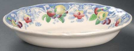 Pomeroy Blue, Multicolor 8" Oval Vegetable Bowl
