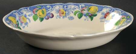 Pomeroy Blue, Multicolor 9" Oval Vegetable Bowl