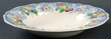 Pomeroy Blue, Multicolor Rim Soup Bowl