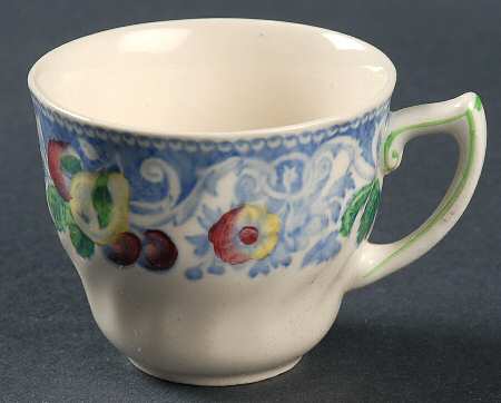 Pomeroy Blue, Multicolor Flat Demitasse Cup