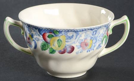 Pomeroy Blue, Multicolor Flat Bouillon Cup