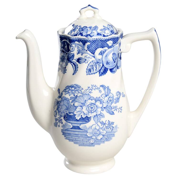 Pomeroy Blue and White (D6323) Coffee Pot & Lid