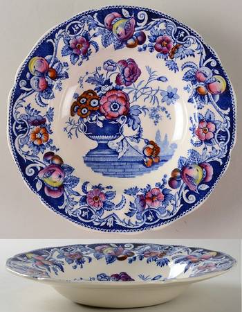 Pomeroy Blue, Multicolor Rim Soup Bowl