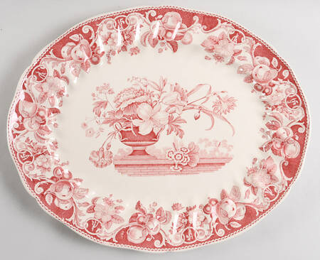 Pomeroy Red 17" Oval Serving Platter