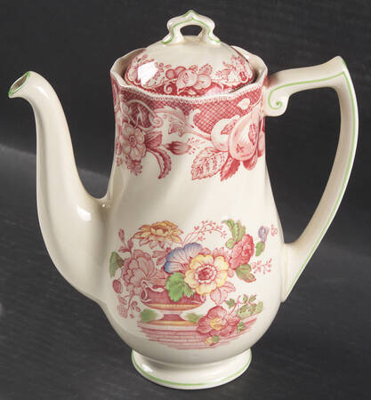 Pomeroy Red Multicolor (Center Design) Coffee Pot & Lid