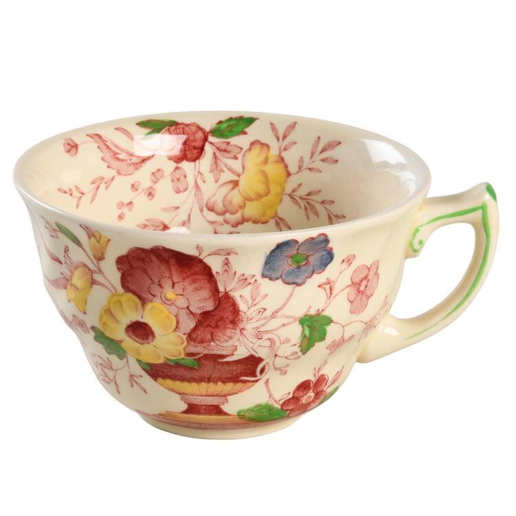 Pomeroy Red Multicolor (Center Design) Flat Cup