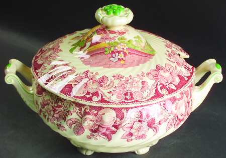 Pomeroy Red Multicolor (Center Design) Tureen &  Lid