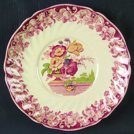 Pomeroy Red Multicolor (Center Design) Underplate for Tureen