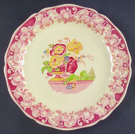 Pomeroy Red Multicolor (Center Design) 12" Chop Plate (Round Platter)