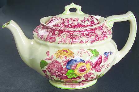Pomeroy Red Multicolor (Center Design) Teapot & Lid