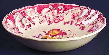 Pomeroy Red Multicolor (Center Design) Fruit/Dessert (Sauce) Bowl