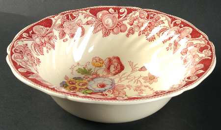 Pomeroy Red Multicolor (Center Design) 9" Round Vegetable Bowl