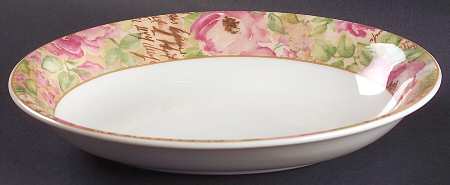 Poetic Rose 10" Oval Vegetable Bowl