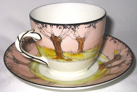 Pollard Willows Footed Cup & Saucer Set