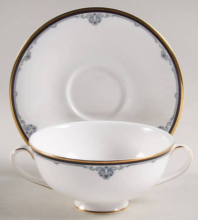 Princeton Footed Cream Soup Bowl & Cup Saucer Set