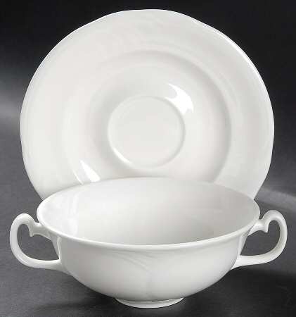 Profile Flat Cream Soup Bowl & Saucer Set
