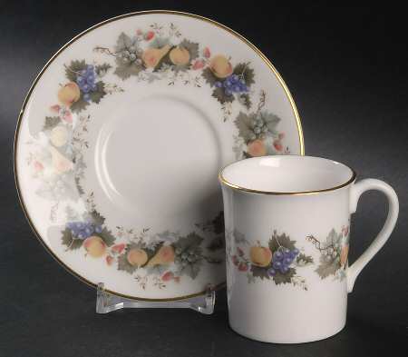 Ravenna Flat Demitasse Cup & Saucer Set by Royal Doulton