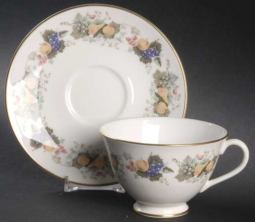 Ravenna Footed Cup & Saucer Set by Royal Doulton