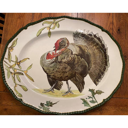 Turkeys 12" Oval Serving Platter