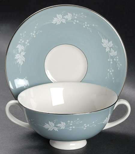 Reflection Footed Cream Soup Bowl & Saucer Set