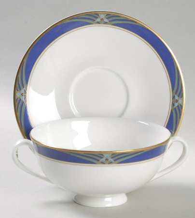 Regalia Footed Cream Soup Bowl & Saucer Set