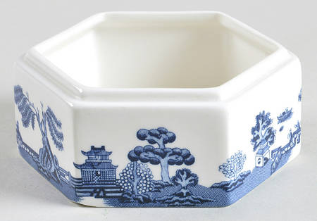 Real Old Willow Hexagonal Box, No Lid