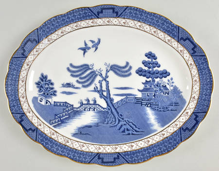 Real Old Willow 13" Oval Serving Platter