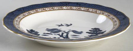 Real Old Willow Rim Soup Bowl