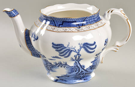 Real Old Willow Teapot No Lid