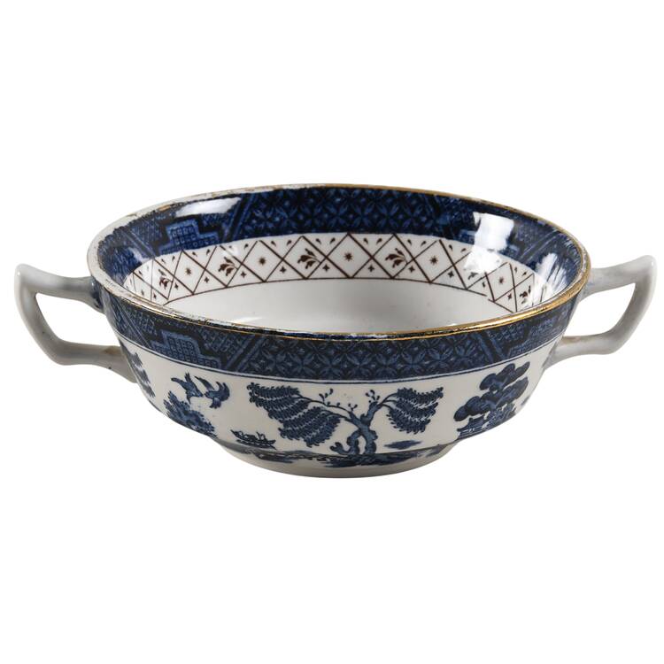 Real Old Willow Flat Cream Soup Bowl