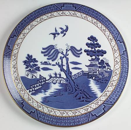 Real Old Willow Cake Plate