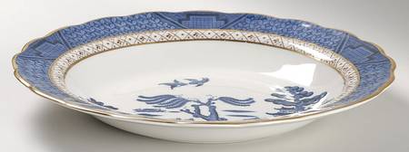 Real Old Willow Large Rim Soup Bowl
