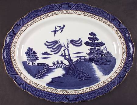 Real Old Willow 16" Oval Serving Platter by Royal Doulton