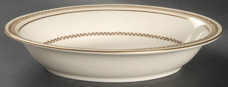 The Repton (Gold Trim) 10" Oval Vegetable Bowl