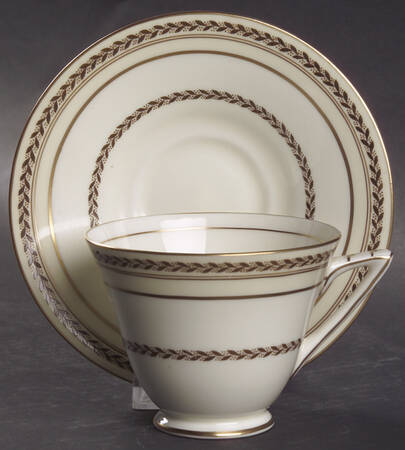 The Repton (Gold Trim) Footed Cup & Saucer Set