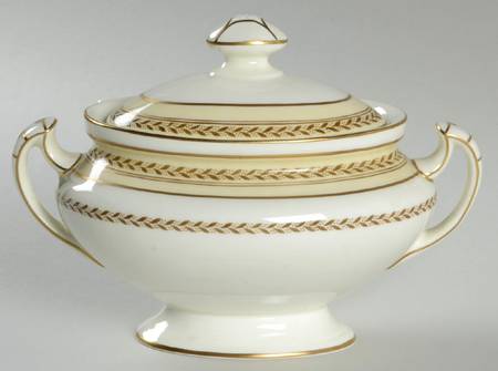 The Repton (Gold Trim) Sugar Bowl & Lid