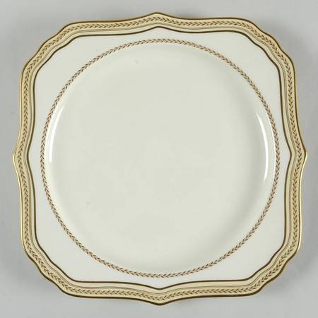 The Repton (Gold Trim) Square Cake Plate