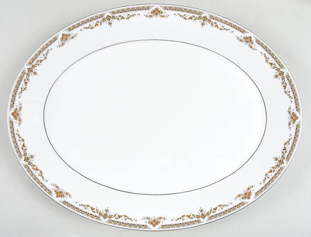 Repton (Platinum Trim) 16" Oval Serving Platter