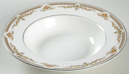 Repton (Platinum Trim) Large Rim Soup Bowl
